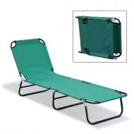 Laguna Green New Bed Beach Pool Chair Fold Outdoor Sun Chaise Lounge Recliner Patio Camping Cot