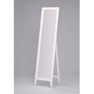 Kings Brand Furniture - White Finish Solid Wood Frame Free Standing Floor Mirror
