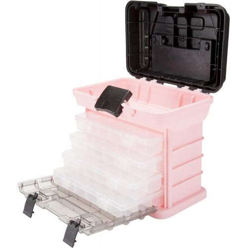  [아마존베스트]Stalwart 75-STO3183 Parts & Crafts Rack Style Tool Box with 4 Organizers, Pink
