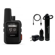 Garmin InReach Mini Handheld Iridium Satellite Communicator and Wearable4U Ultimate Power Pack Bundle (Black)