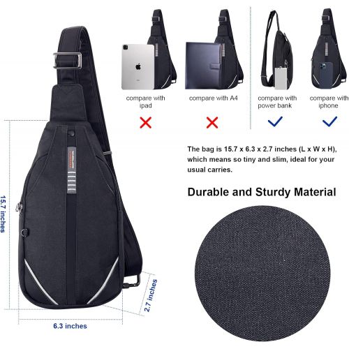  Waterfly Small Crossbody Sling Backpack Anti Theft Backpack for Traveling Chest Shoulder Bag