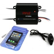 Pyle Auto 2-Channel Marine Amplifier - 200 Watt RMS 4 OHM Full Range Stereo with Wireless Bluetooth & Powerful Prime Speaker - High Crossover HD Music Audio Multi Channel System PL