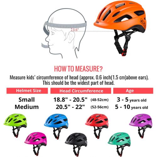  TurboSke Toddler Bike Helmet, Kids Multi-Sport Adjustable Helmet for Boys and Girls Age 3-5 & 5-10 Years Old
