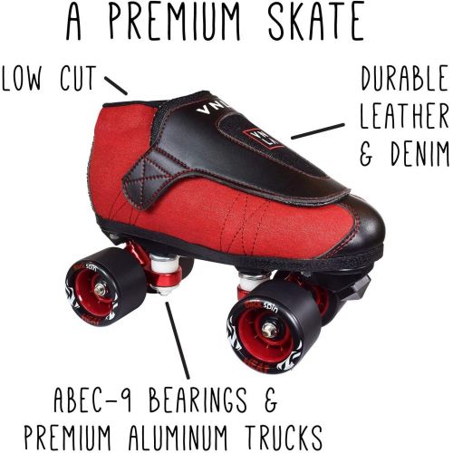  [아마존베스트]VNLA Code Red Jam Skate Mens & Womens Skates - Roller Skates for Women & Men - Adjustable Roller Skate/Rollerskates - Outdoor & Indoor Adult Skate - Kid/Kids Skates (Red/Black)