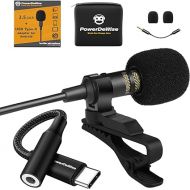 PowerDeWise Upgraded 2024 Type-C Lavalier Microphone with Adapter - Omnidirectional USB C Lav Mic for iPhone 15 Pro, Android, PC, Mac, Recorders - YouTube Interview Vlogging