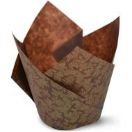 Brown Gold Leafs Medium Size Tulip Baking Cups Cupcake Liners Muffin Liners Greaseproof Paper 100