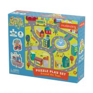 Mudpuppy 9780735347687 Galison Around The Town Jigsaw Puzzle, 36Piece - City Streets Map 8 Vehicle Play Figures, Ages 3+