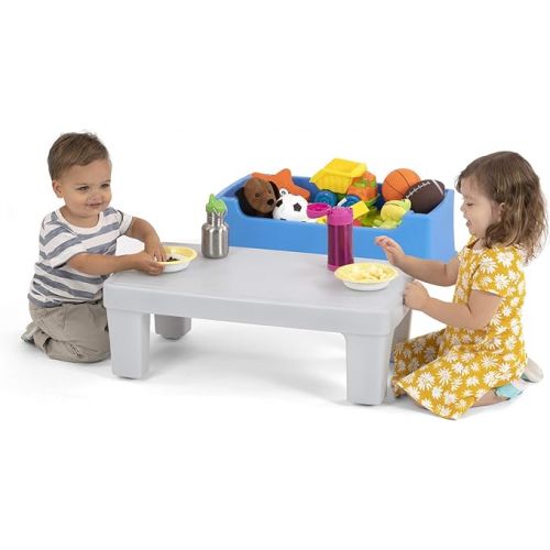  Simplay3 Play Around Toy Box Table ? Multipurpose Kids Toy Box and Toddler Play Table for Toys, Art Supplies, Crafts ? Durable, Plastic Large Toy Box, Made in USA