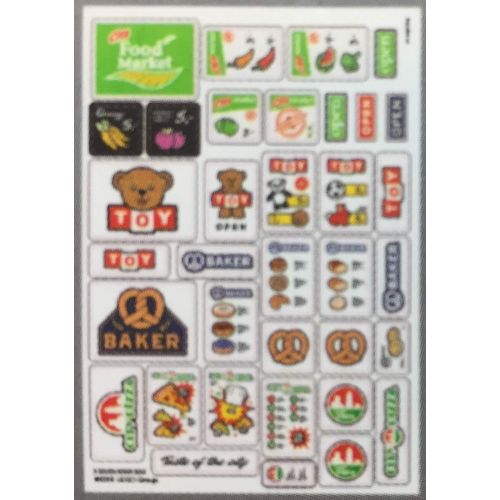  LEGO Signs and Decals Accessories (Xtra) 17 Total Pieces with 5 Decal Sheets