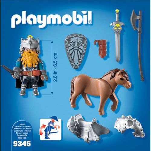플레이모빌 PLAYMOBIL - Dwarf Kingdom: Dwarf Fighter with Pony