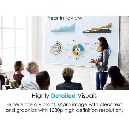  Optoma EH412 1080P HDR DLP Professional Projector Super Bright 4500 Lumens Business Presentations, Classrooms, and Meeting Rooms 15000 Hour Lamp Life 4K HDR Input Speaker Built in