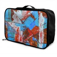 Edward Barnard-bag Paint Abstract Stains Multicolored Travel Lightweight Waterproof Foldable Storage Carry Luggage Large Capacity Portable Luggage Bag Duffel Bag