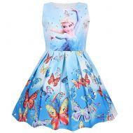 WNQY Princess Elsa Costume Party Dress Little Girls Cosplay Dress up