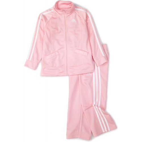 아디다스 Adidas adidas Baby Girls Tricot Zip Jacket and Pant Set