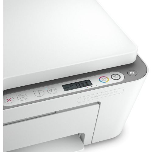 에이치피 [아마존베스트]HP DeskJet Plus 4155 Wireless All-in-One Printer, Mobile Print, Scan & Copy, HP Instant Ink Ready, Auto Document Feeder, Works with Alexa (3XV13A)