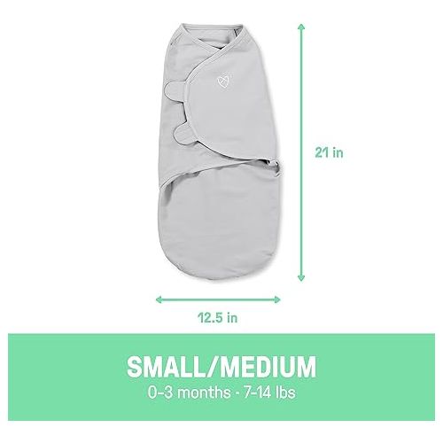 SwaddleMe by Ingenuity Easy Change Swaddle - Size Small/Medium, 0-3 Months, 3-Pack (Zebra Botanical)