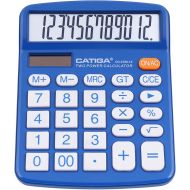 CATIGA Desktop Calculator 12 Digit with Large LCD Display and Sensitive Button, Solar and Battery Dual Power, Standard Function for Office, Home, School, CD-2786 (Blue)