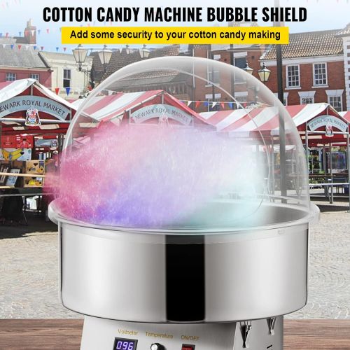  VBENLEM 21 Inch Cotton Candy Machine Cover Bubble Shield Plastic for Commercial Floss Maker, Clear