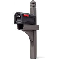 Step2 Lakewood Mailbox and Mailbox Post Kit, Standard Size, Easy to Install, Mailboxes for Outside, Heavy-Duty, Weather Resistant, Black/Brown
