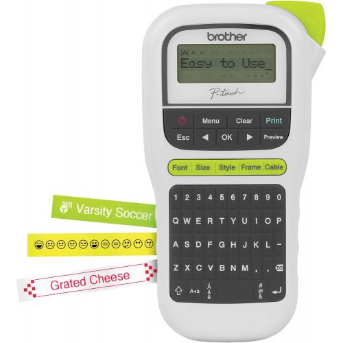 브라더 [아마존베스트]Brother P-touch, PTH110, Easy Portable Label Maker, Lightweight, Qwerty Keyboard, One-Touch Keys, White