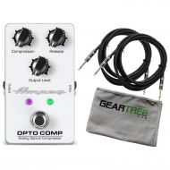 Ampeg Opto Comp Analog Optical Compressor Pedal Bundle w/ 2 Cables and Cloth