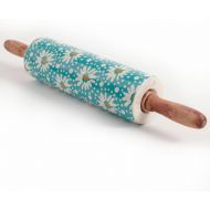 Flea Market Floral Decal 18.4 Ceramic Rolling Pin with Wood Handle by: The Pioneer Woman