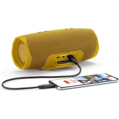 제이비엘 JBL Charge 4 Portable Waterproof Wireless Bluetooth Speaker Bundle with Anker 2-Port Car Charger - Red