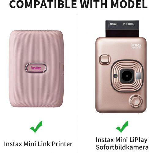  Yinke Hard Case for Fujifilm Instax Mini Link Smartphone Printer, Travel Case Protective Cover Storage Bag (Rose Gold)