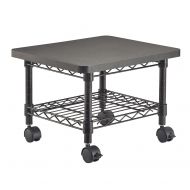 Safco Products Under Desk Printer/Fax Stand 5206BL, Black Powder Coat Finish, Swivel Wheels for Mobility