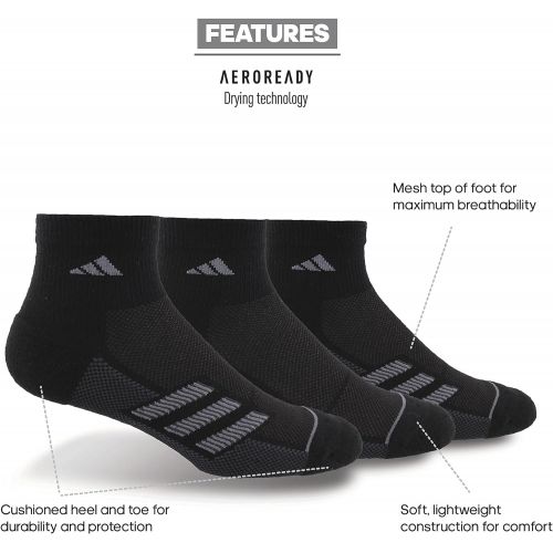 아디다스 adidas Mens Climacool Superlite Quarter Socks (3 Pack)