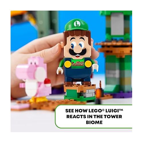  LEGO Super Mario Adventures with Luigi Starter Course Toy for Kids, Interactive Figure and Buildable Game with Pink Yoshi, Birthday Gift for Super Mario Bros. Fans, Girls & Boys Ages 6 and Up, 71387