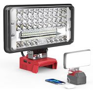 LED Work Light for Milwaukee m18 18v Battery, Ecarke 7'' 68W Cordless Work Light 6800 Lumens of Brightness with with Low Voltage Protection&USB & Type-C Charger Port for car Repairing（Bare Tool Only）