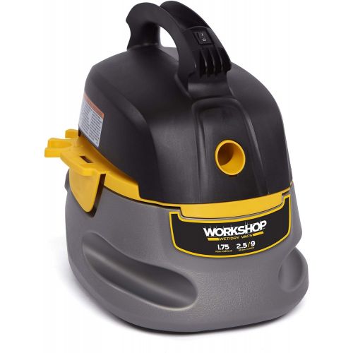  WORKSHOP Wet/Dry Vacs Vacuum WS0255VA Compact, Portable Wet/Dry Vacuum Cleaner, 2.5-Gallon Small Shop Vacuum Cleaner, 1.75 Peak HP Portable Vacuum