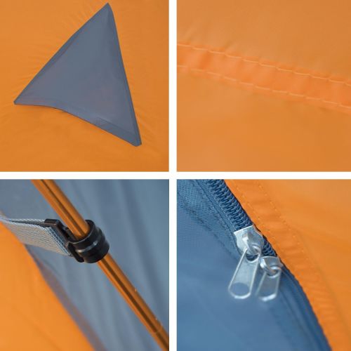  Winterial Three Person Tent - Lightweight 3 Season Tent with Rainfly, 4.4lbs, Stakes, Poles and Guylines Included, Camping, Hiking and Backpacking Tent, Orange