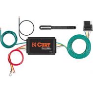 CURT 56187 Powered 3-to-2-Wire Splice-in Trailer Tail Light Converter, 4-Pin Wiring Harness