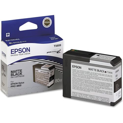 엡손 Epson T580800 UltraChrome K3 Ink Cartridge (Matte Black) in Retail Packaging