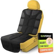 Sunferno Car Seat Protector - Protects Your Car from Baby Carseat Indents - Waterproof Protection Mat Liner - Compatible with all Child Car Seat & Booster Seats - Keep Your Auto Up