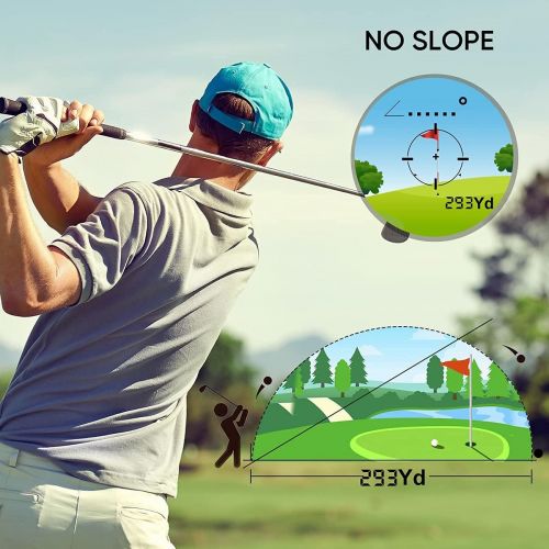  WOSPORTS Golf Rangefinder Laser Range Finder Flag Lock with Vibration Continuous Scan Speed for Golf Scope 600 Yards
