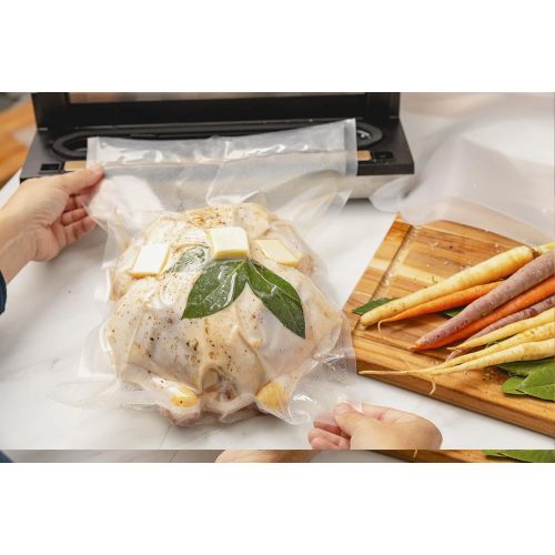  Avid Armor 100 Gallon Vacuum Sealer Storage Bags for Food Saver, Seal a Meal Vac Sealers, 11 x 16 Size, BPA Free, Heavy Duty Commercial Grade, Sous Vide Vaccume Safe, Universal Design Pre-Cut