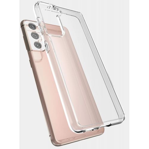  Encased Clear Back Designed for Samsung Galaxy S21 Belt Clip Case, Slim Protective Phone Cover with Holster