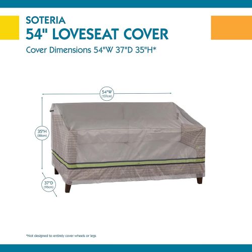  [아마존베스트]Duck Covers Soteria Waterproof 54 Inch Patio Loveseat Cover