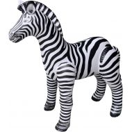 Jet Creations Zebra Inflatable Plush Stuffed Animal. Gifts for Kids, Party Decorations, Plush Toy. 32 inch Tall. an-ZEB3