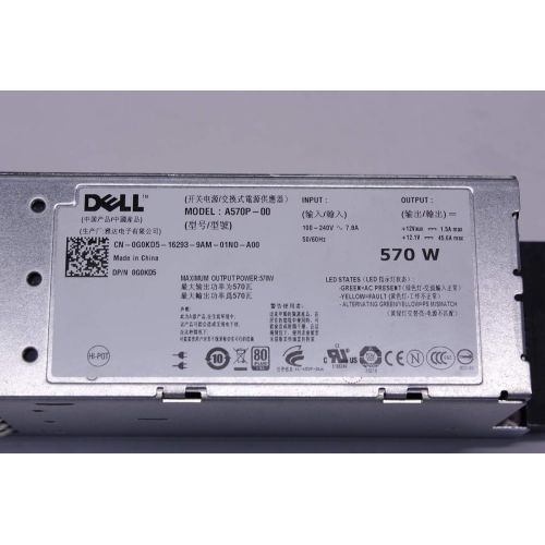 델 Dell G0KD5 Poweredge R710 570W Redundant Power Supply A570P 00