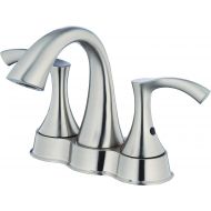 Danze D301122BN Antioch Two Handle Centerset Bathroom Faucet with Metal Touch-Down Drain, Brushed Nickel