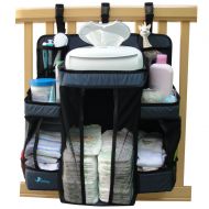Vinklay Baby Nursery Organizer & Diaper Caddy, VINKLAY Crib Changing Table Hanging Storage with 6...
