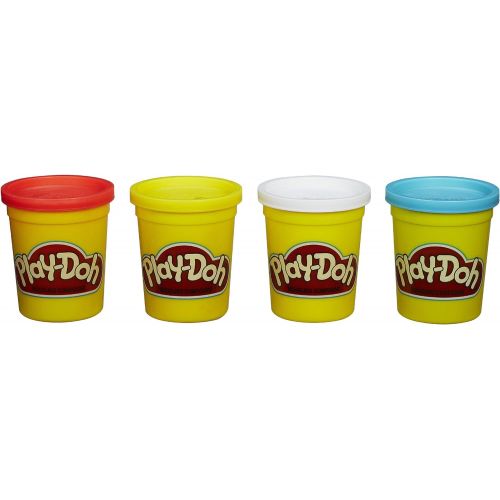 해즈브로 [아마존베스트]Hasbro Play-Doh 4-Pack of Colors 16 Ounce Total - Red, Yellow, White and Blue