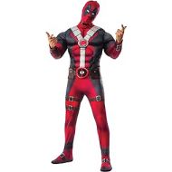 Marvel Rubies Mens Deadpool Deluxe Muscle Chest Costume and Mask