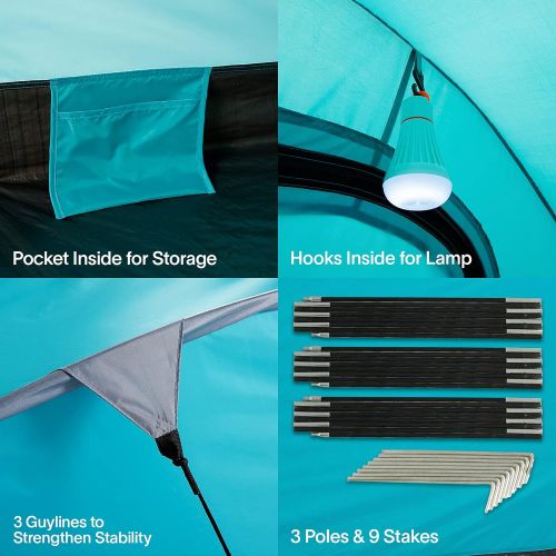  Alvantor Camping Tent Outdoor Warrior Pro Backpacking Light Weight Waterproof Family Tent Pop Up Instant Portable Compact Shelter