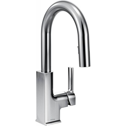  Moen S62308 STO One-Handle High Arc Pulldown Bar Faucet Featuring Reflex, Chrome