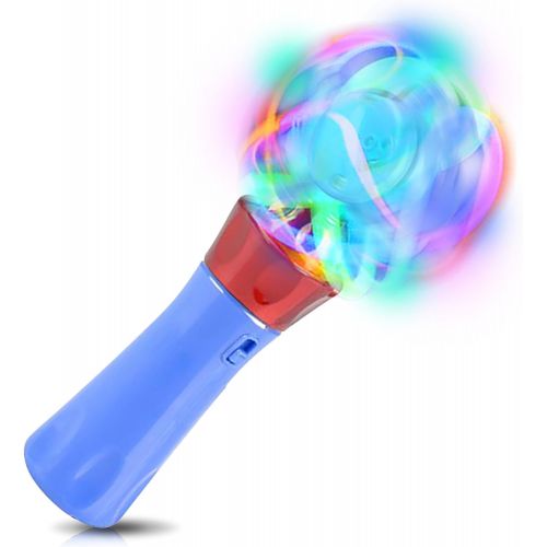  ArtCreativity Light Up Orbiter Spinning Wand, 7 Inch LED Spin Toy with Batteries Included, Great Gift Idea for Boys, Girls, Toddlers, Fun Birthday Party Favor, Carnival Prize - Col